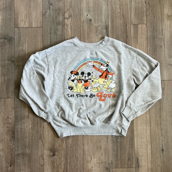DISNEY "Let There Be Love" Crewneck Sweatshirt Size Large - Picture 2 of 4